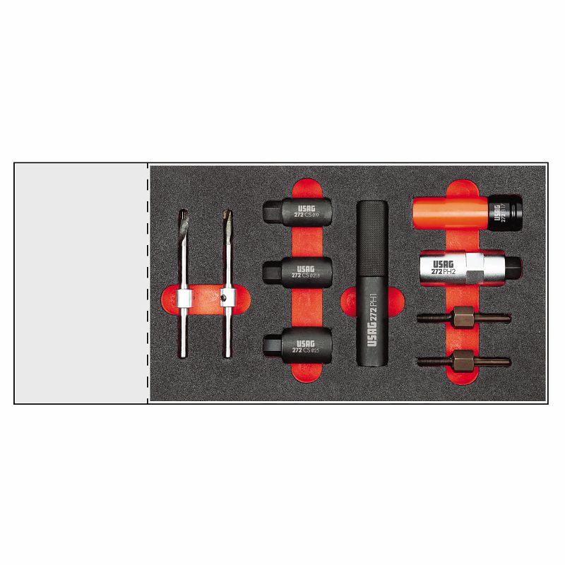 Assorted two-tone sponge module (10 pcs) | 519 M 272DS | Usag - U05191032 - For removing anti-theft nuts and screws Assorted two-tone sponge module (10 pcs) | 519 M 272DS | Usag - U05191032 - For removing anti-theft nuts and screws